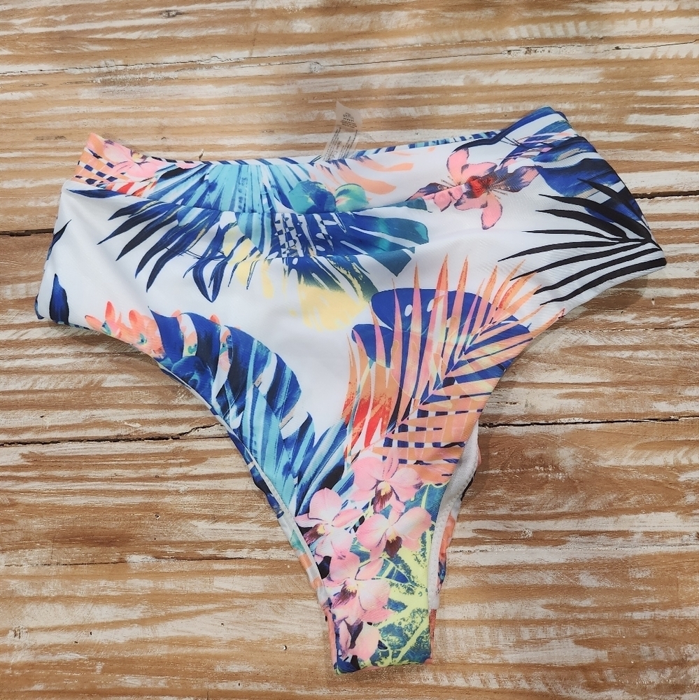 New‎ Raisins Women's Haleiwa Tropics high waist cheeky Bikini Bottom M